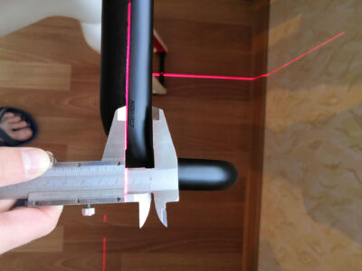 <span lang="ru">Измерил от лазера до края руля</span><span lang="en">I measured from the laser to the edge of the handlebar</span>